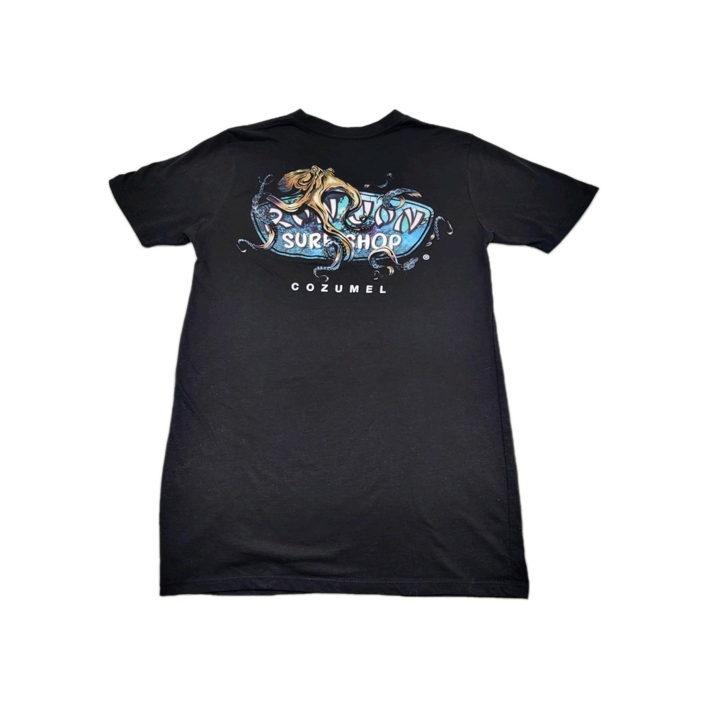 Ron Jon Surf Shop Cozumel T-Shirt Double Sided Graphics Octopus Unisex Size S